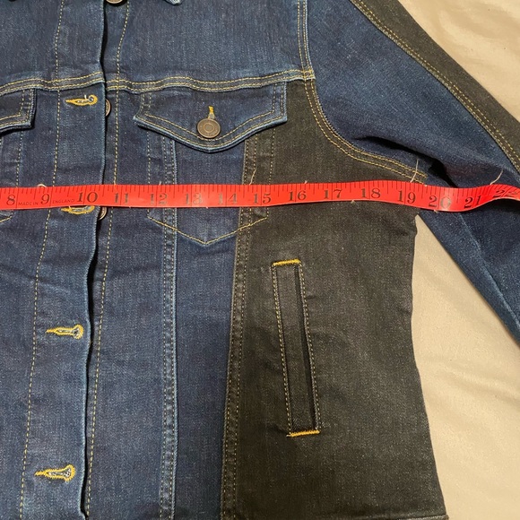 Ruti Winning Combo Denim Jacket Size 0 Black and Blue Street Style - Picture 14 of 15
